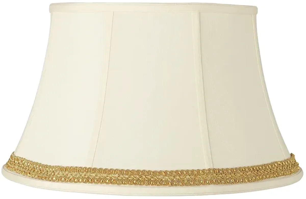 Creme Shade with Yellow Gold Ribbon Trim 13x19x11 (Spider)