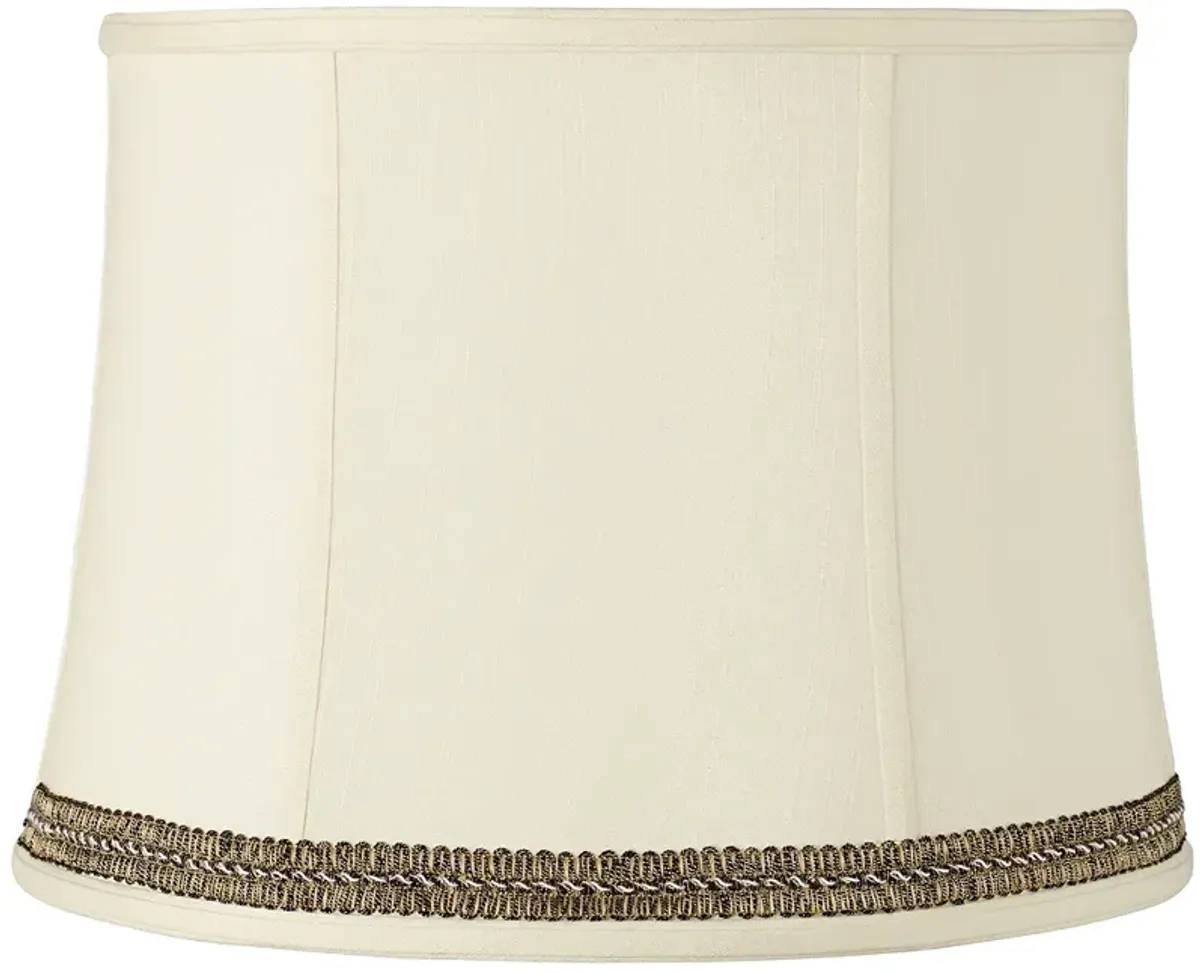 Springcrest Drum Shade with Black and Gold Trim 14x16x12 (Spider)