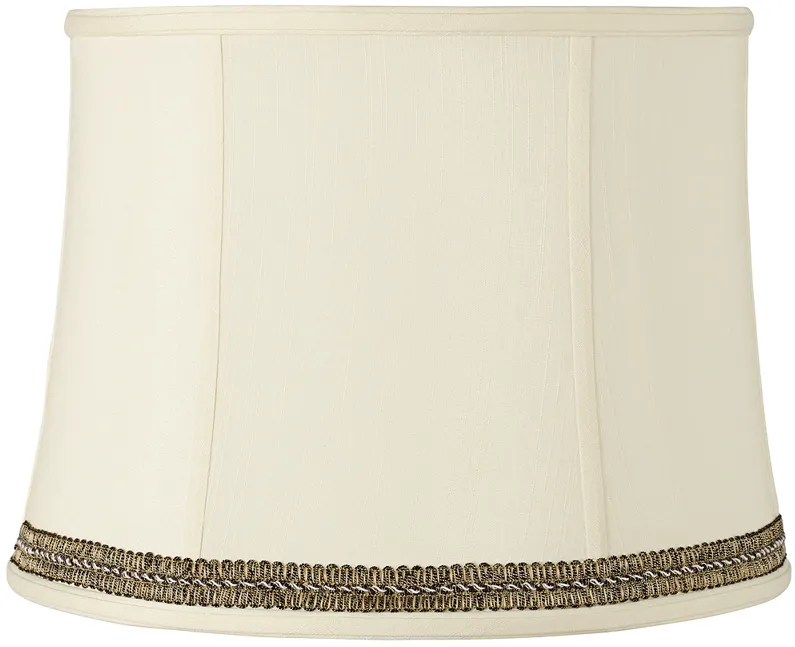 Drum Shade with Black and Gold Trim 14x16x12 (Spider)