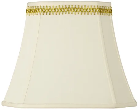 Rectangle Shade with Gold Satin Weave Trim 10x16x13 (Spider)