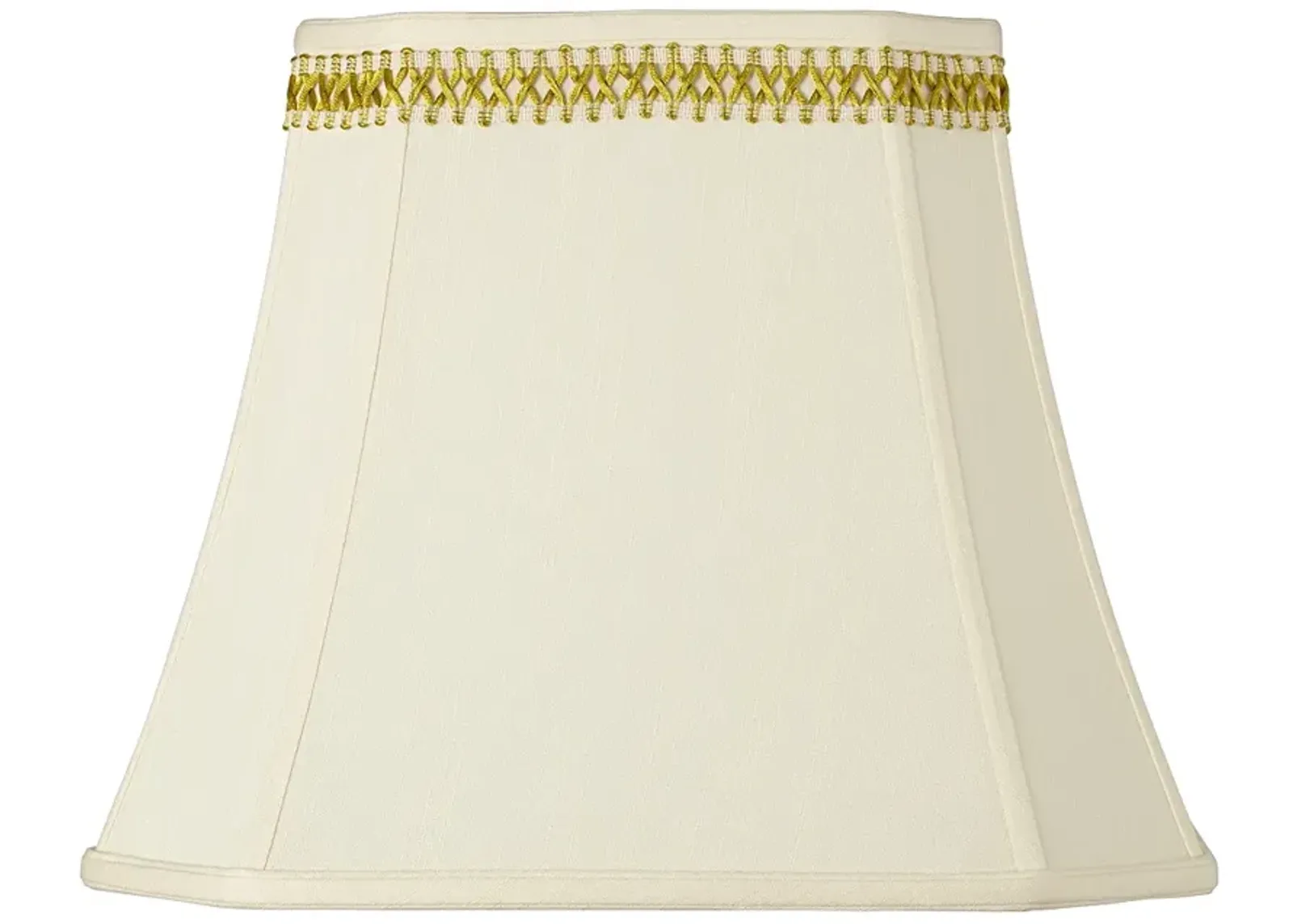 Rectangle Shade with Gold Satin Weave Trim 10x16x13 (Spider)