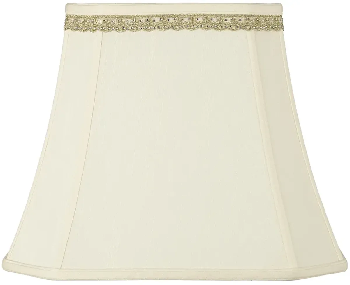 Springcrest Rectangle Shade with Lace Rhinestone Trim 10x16x13 (Spider)