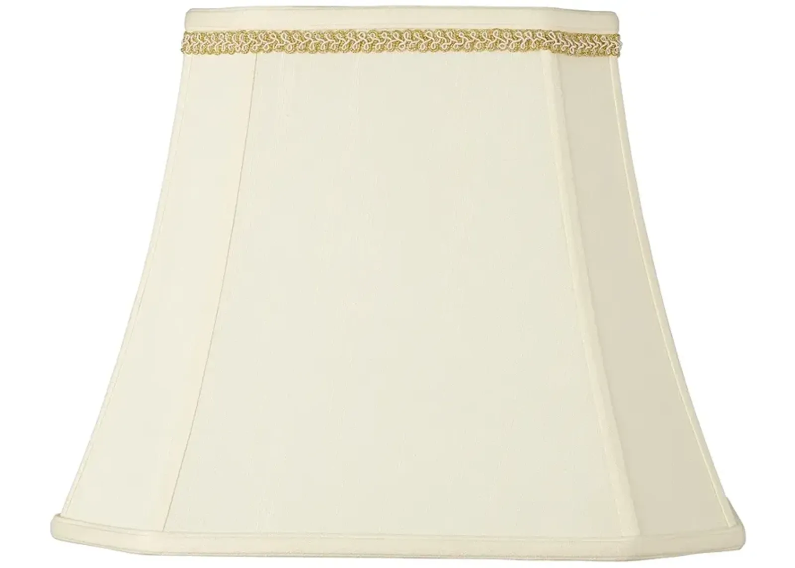 Rectangle Shade with Gold with Ivory Trim 10x16x13 (Spider)