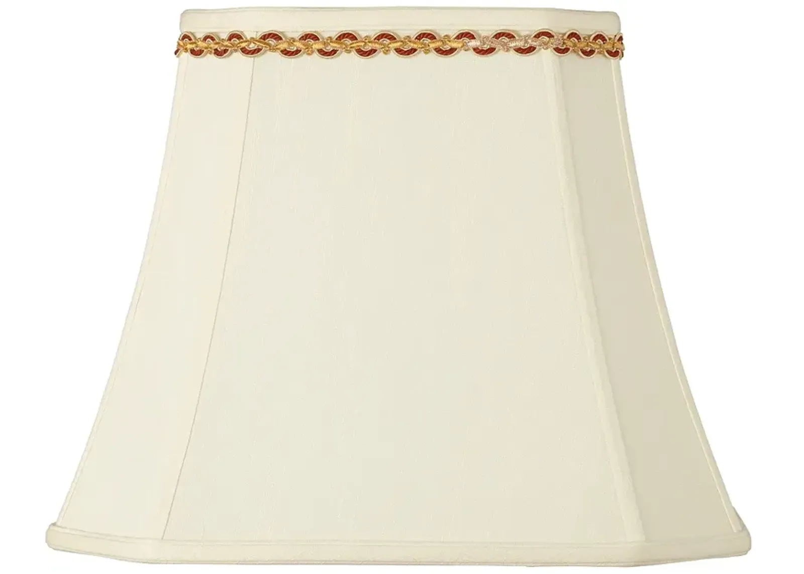 Rectangle Shade with Gold and Rust Trim 10x16x13 (Spider)