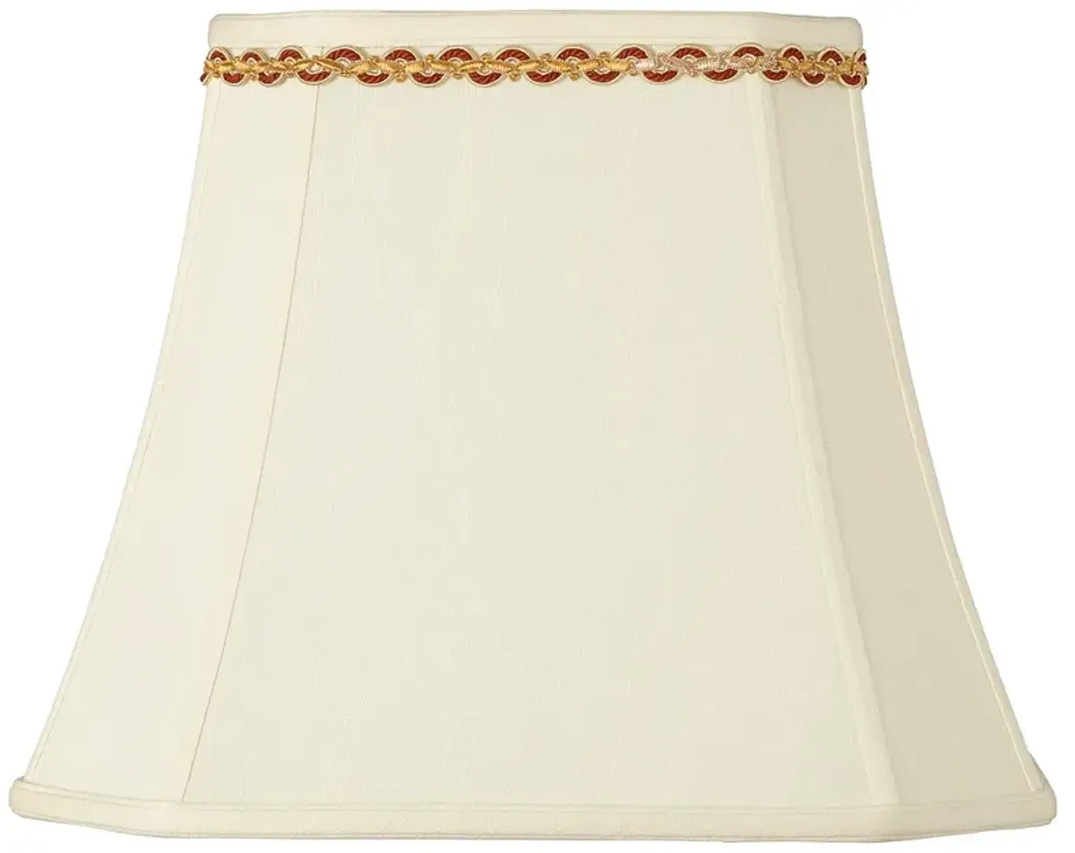 Rectangle Shade with Gold and Rust Trim 10x16x13 (Spider)