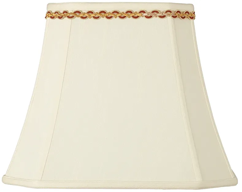 Rectangle Shade with Gold and Rust Trim 10x16x13 (Spider)