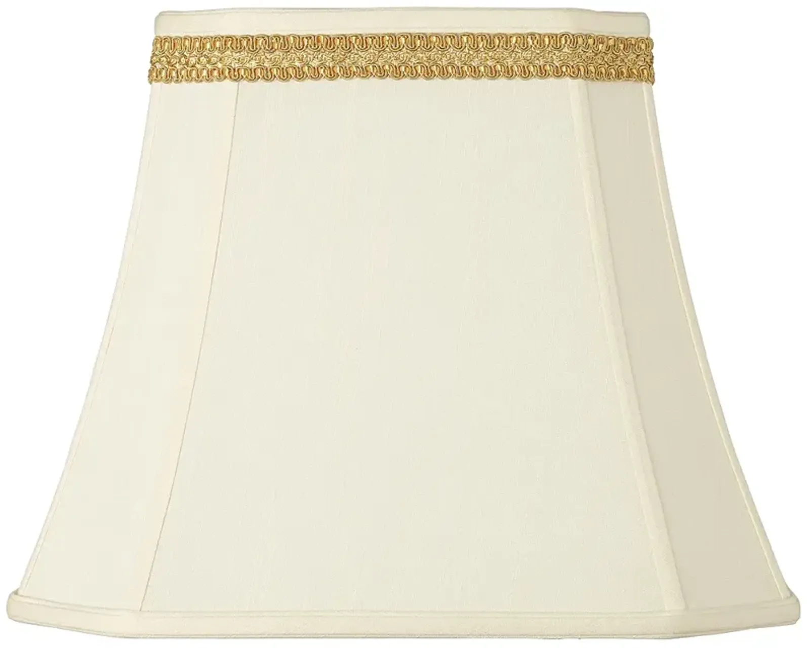 Rectangle Shade with Gold Ribbon Trim 10x16x13 (Spider)