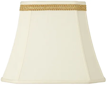 Rectangle Shade with Gold Ribbon Trim 10x16x13 (Spider)