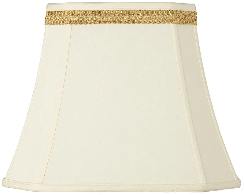 Rectangle Shade with Gold Ribbon Trim 10x16x13 (Spider)