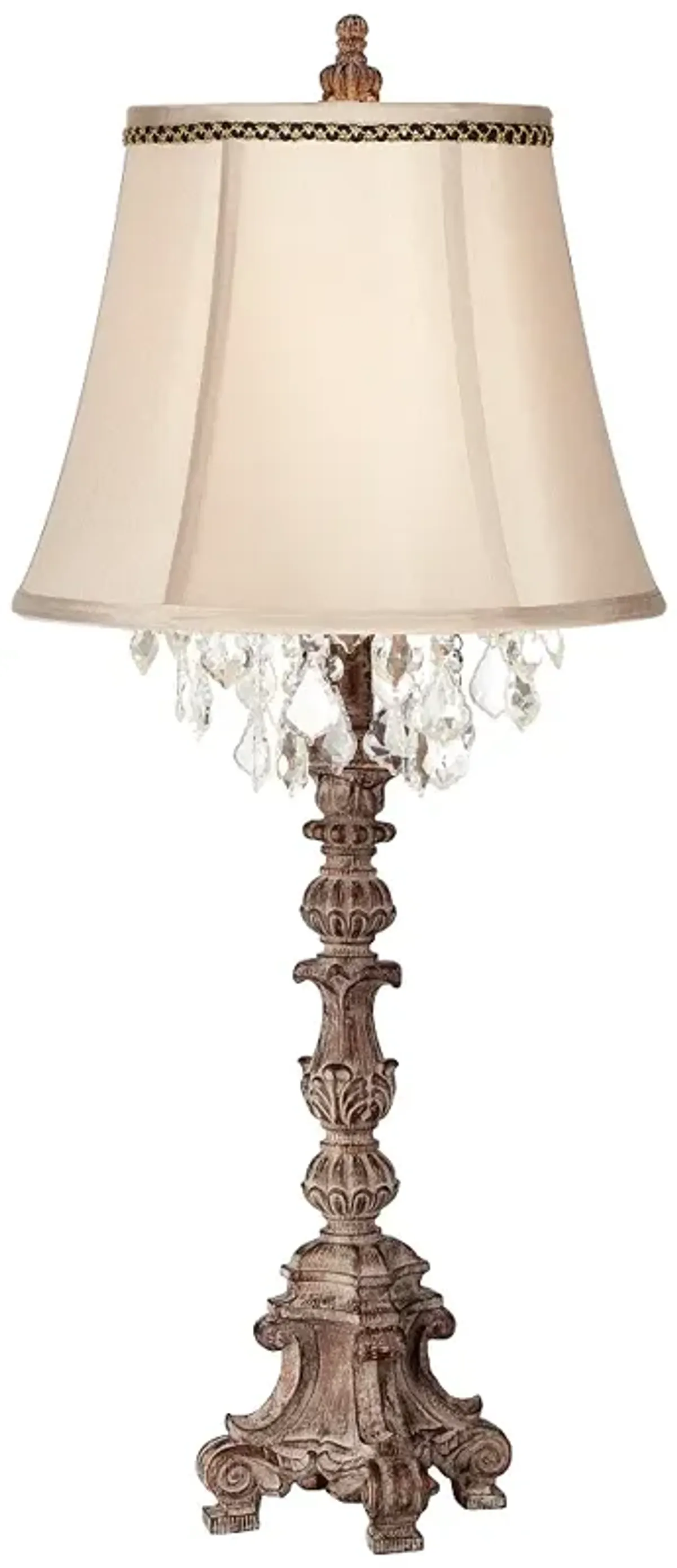 Barnes and Ivy French Candlestick 34" High Lamp with Handcrafted Shade