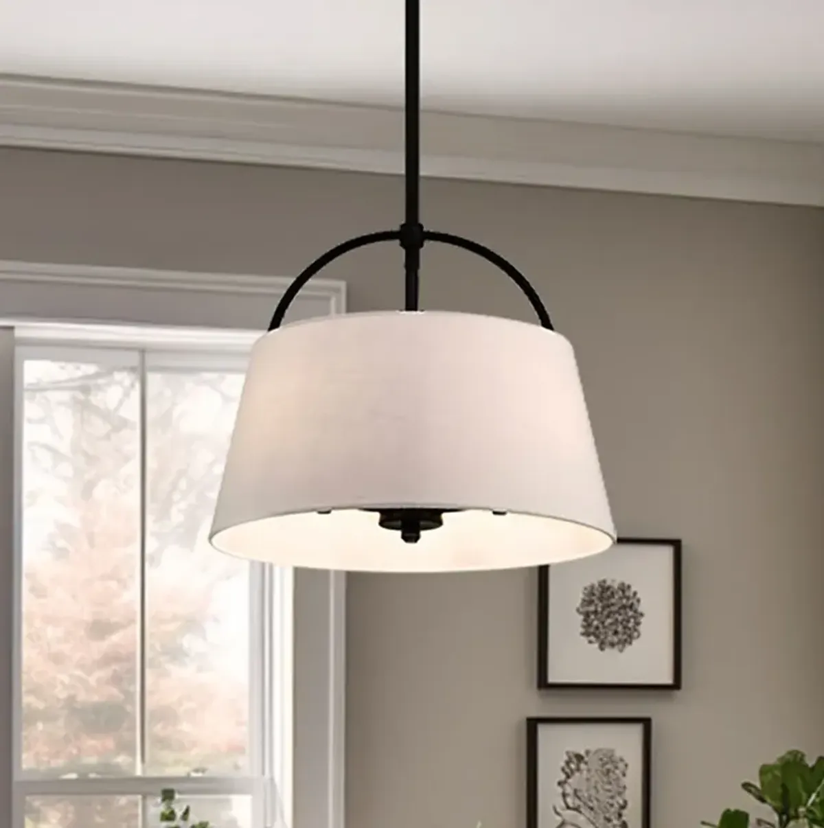 Minka Lavery Headington 3-Light Black 18-inch Pendant