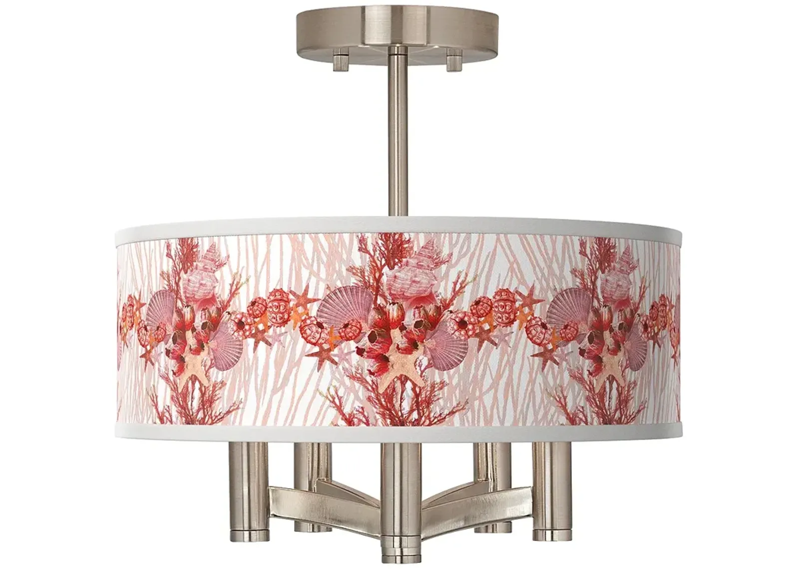 Corallium Ava 5-Light Nickel Ceiling Light