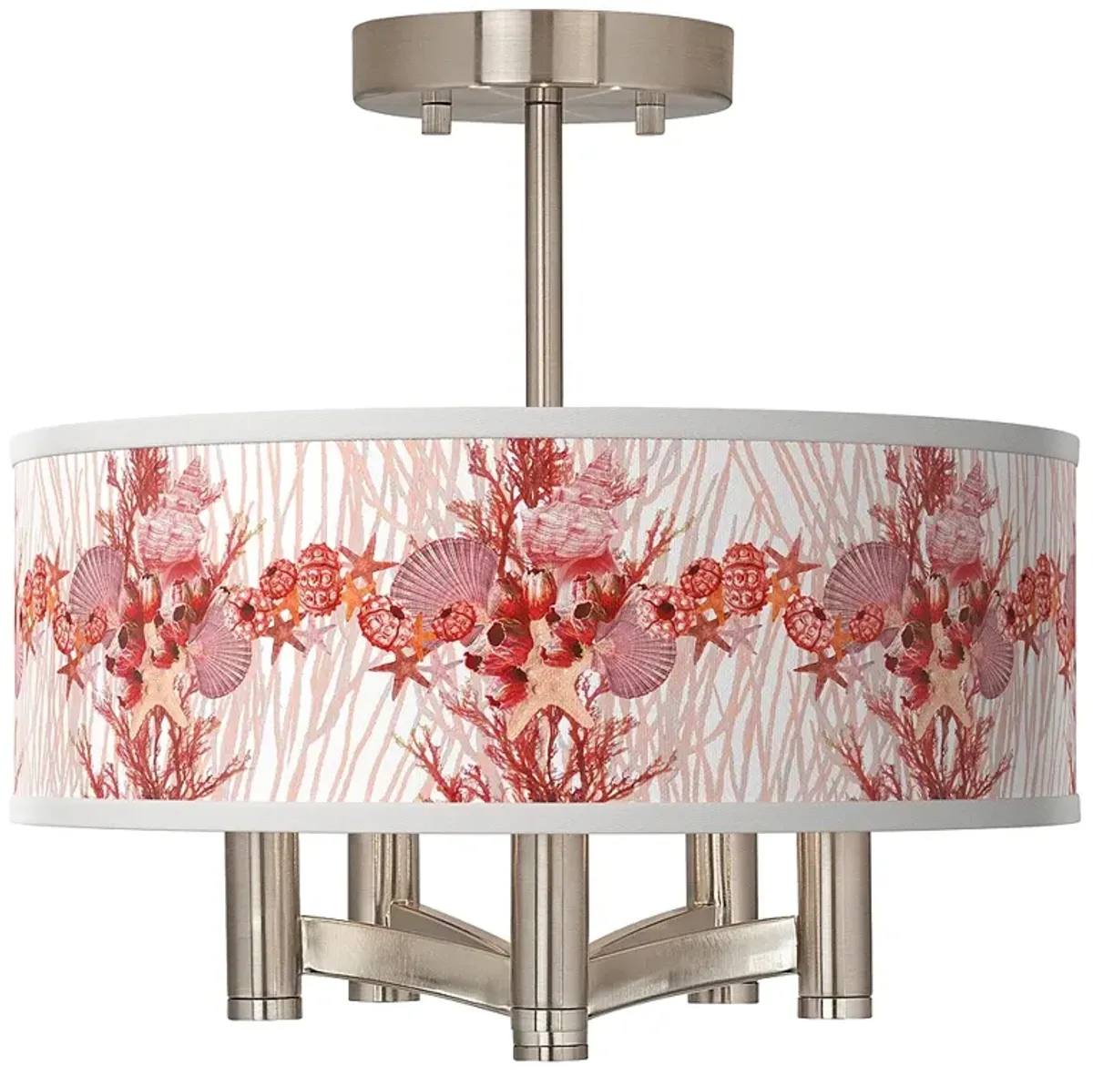 Corallium Ava 5-Light Nickel Ceiling Light