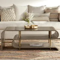 Lucie 48" Wide Grey Coffee Table
