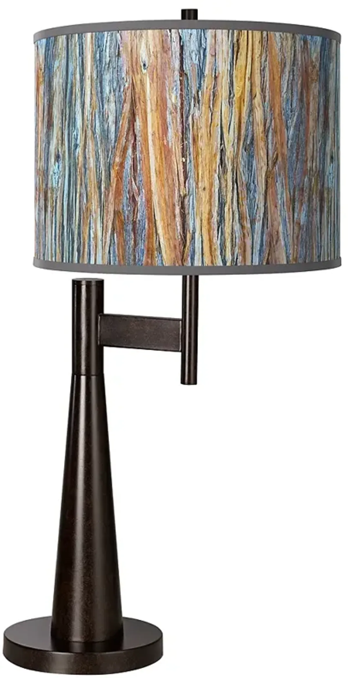 Giclee Glow Novo 30 3/4" High Striking Bark Shade Bronze Table Lamp