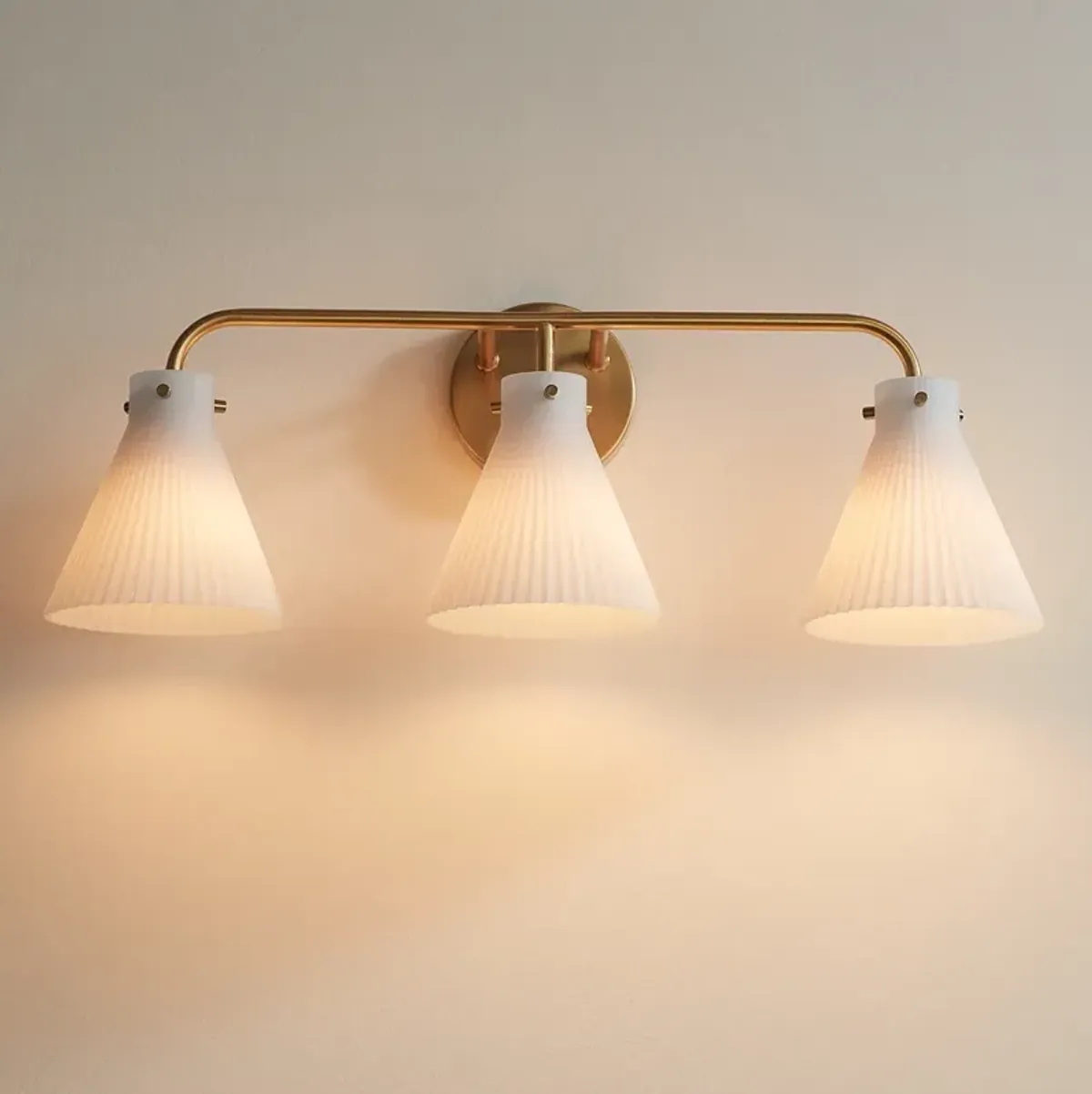 Possini Euro Cielo 24" Wide Warm Brass 3-Light Bath Light