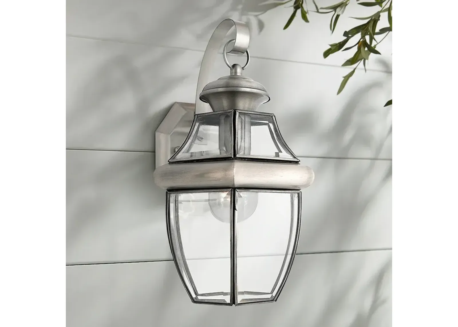 Quoizel Newbury 14" High Pewter Outdoor Wall Light