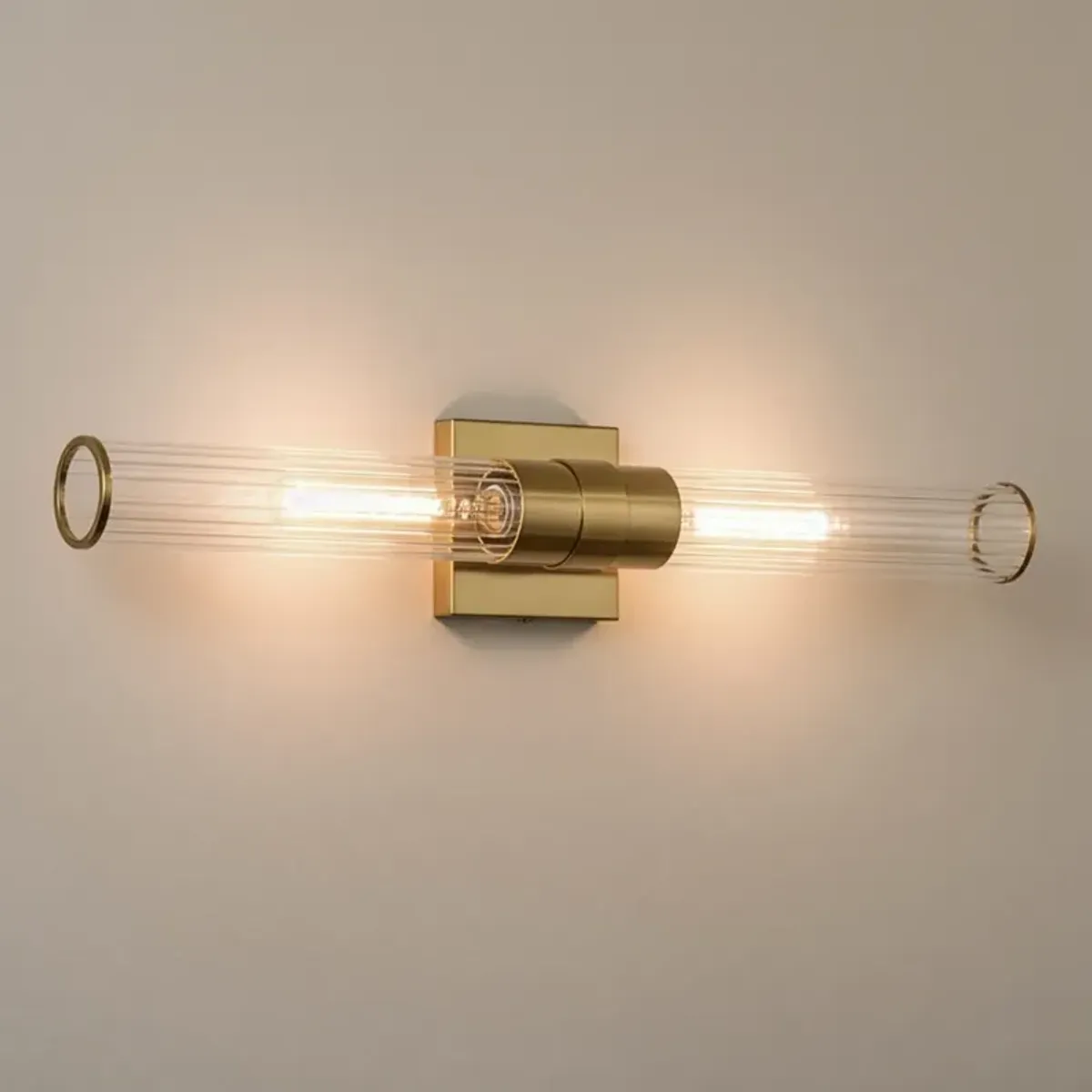 Possini Euro Isabella 24 1/4" Wide Warm Brass 2-Light Bath Light