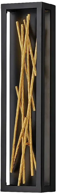 Hinkley Styx 24" High Black Gilded Gold LED Wall Sconce