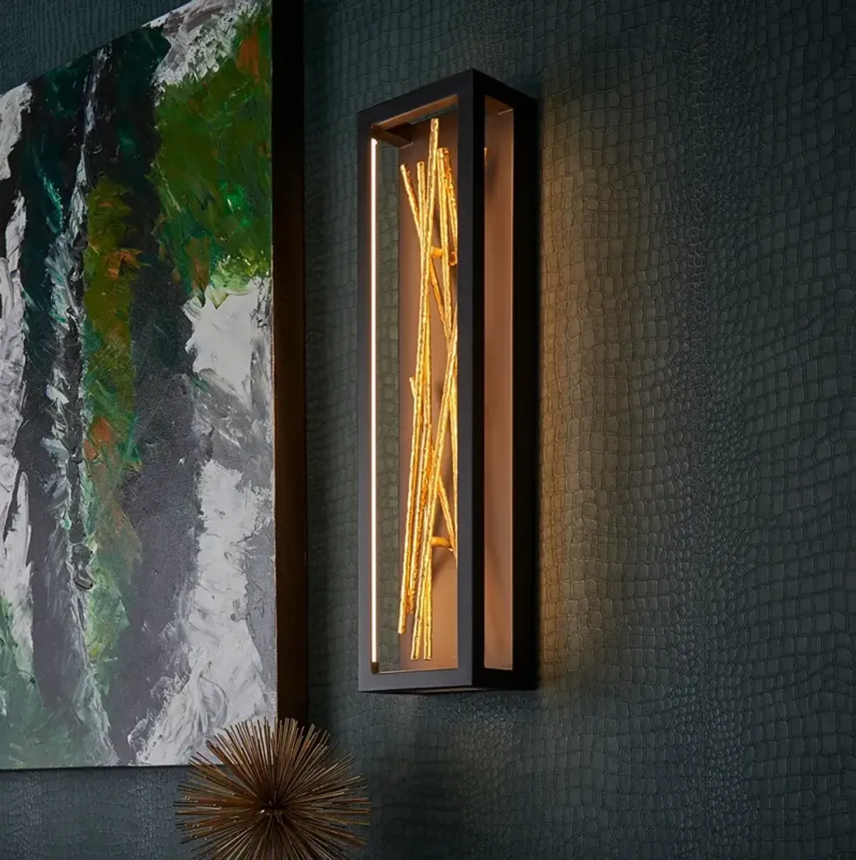 Hinkley Styx 36" High Black ADA LED Wall Sconce