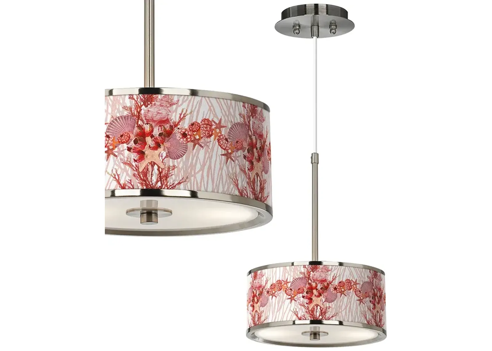 Corallium Giclee Glow 10 1/4" Wide Pendant Light