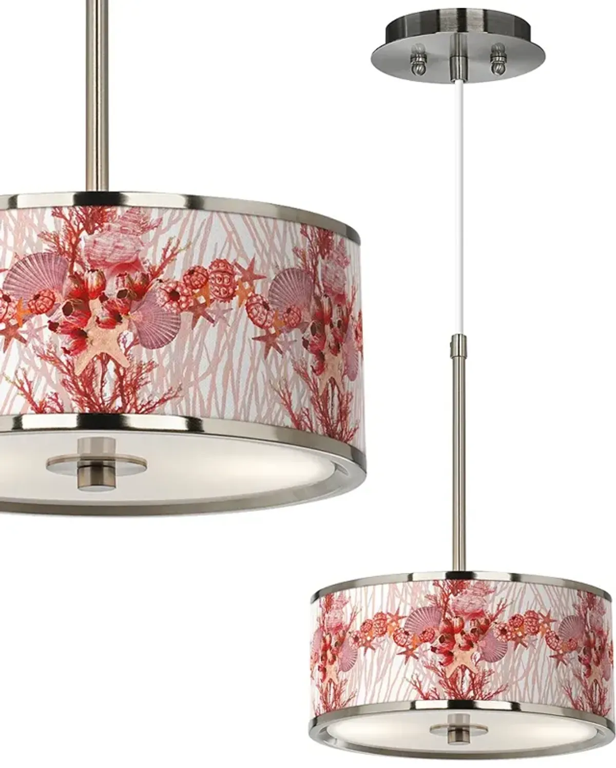 Corallium Giclee Glow 10 1/4" Wide Pendant Light