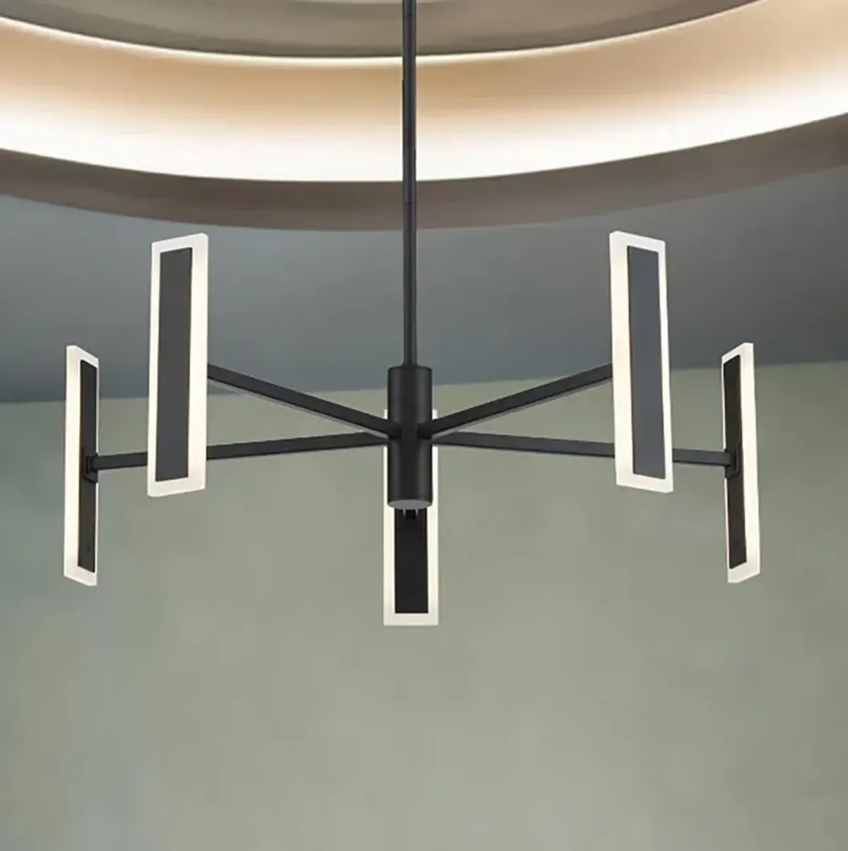 George Kovacs Edge 5-Light Black LED Chandelier