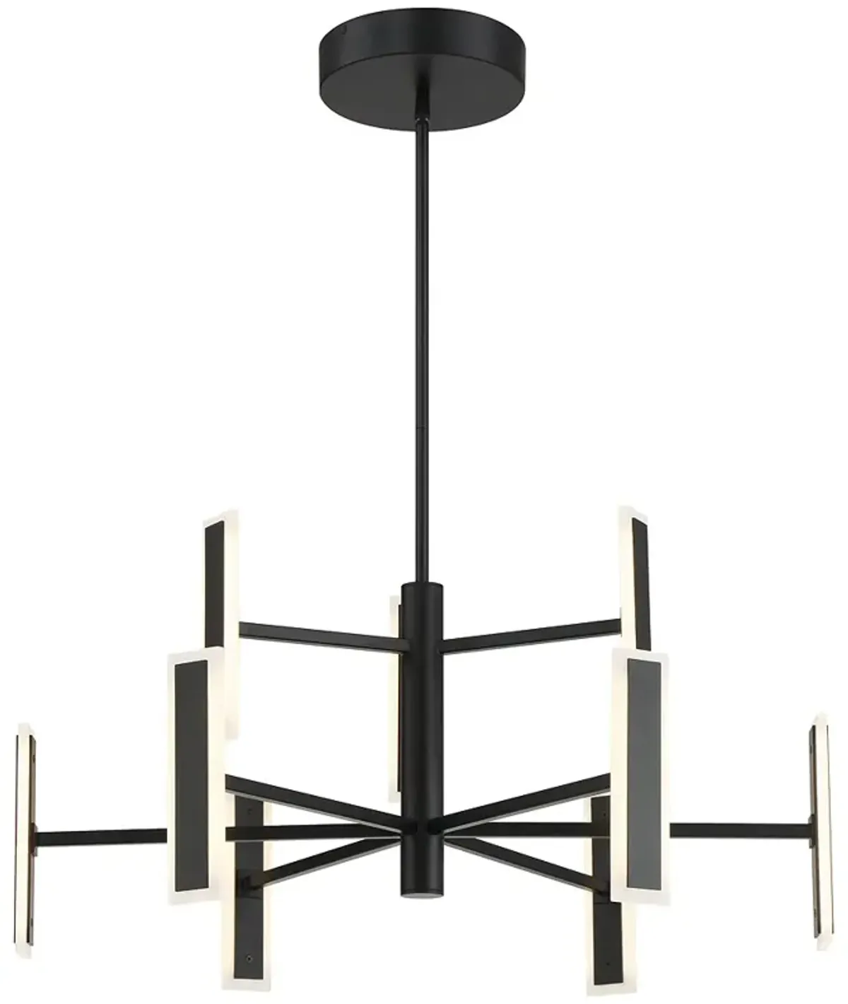 Edge 29 1/4" Wide Coal Black 2-Tier LED Chandelier