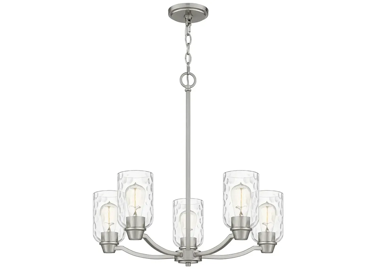 Acacia 5-Lt BN Chandelier