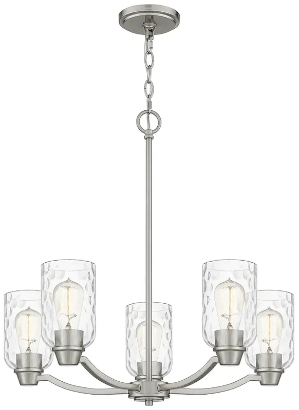 Acacia 5-Lt BN Chandelier