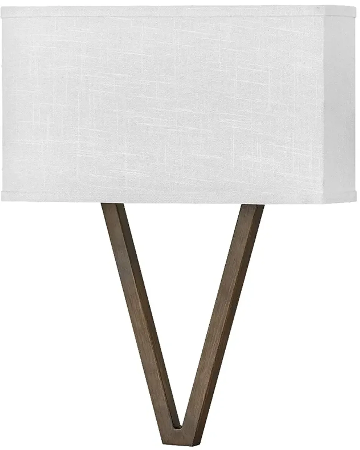 Vector 18 1/2"H Brown with Off-White Linen Shade Wall Sconce