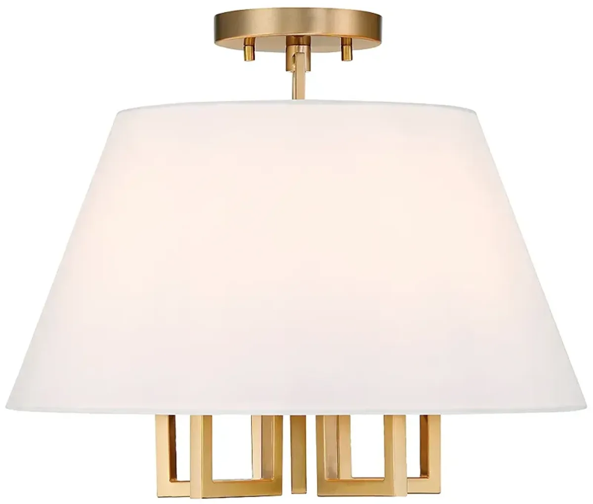 Crystorama Westwood 16" Wide Vibrant Gold Ceiling Light