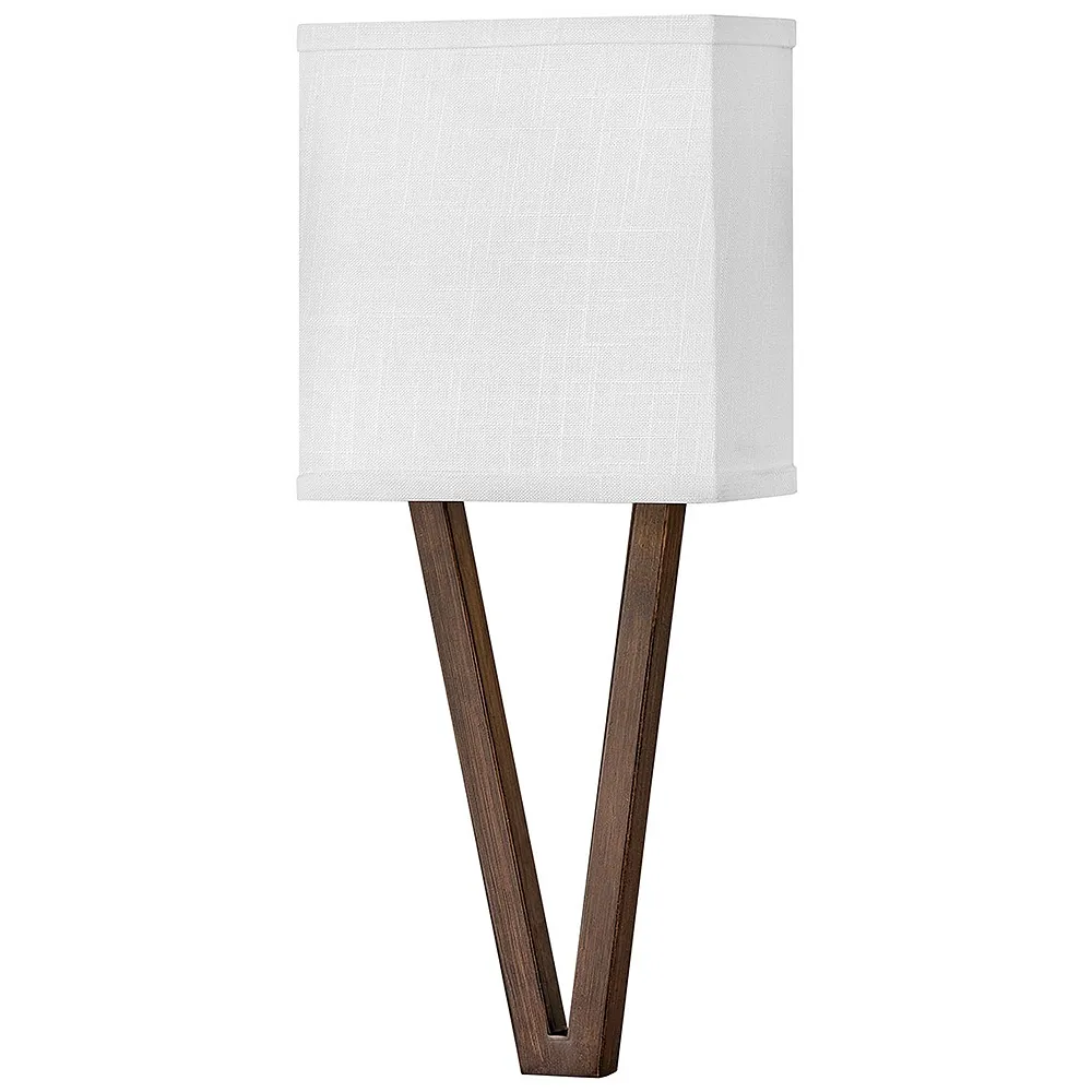 Vector 18 1/2" High Brown with Off-White Shade Wall Sconce