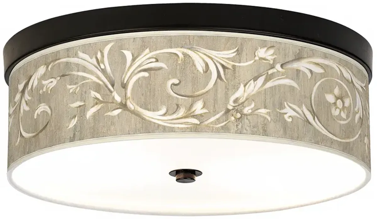 Giclee Gallery Laurel Court 14" Wide LED Bronze Ceiling Light