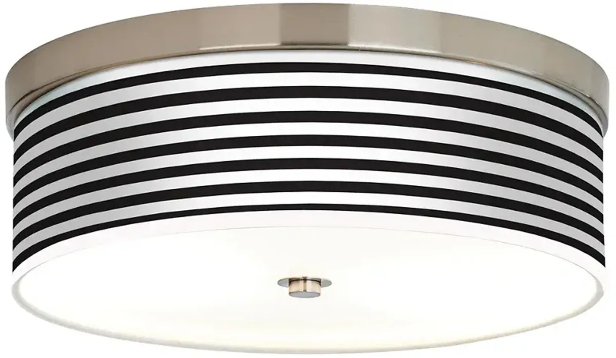 Black Horizontal Stripe Giclee Energy Efficient Ceiling Light