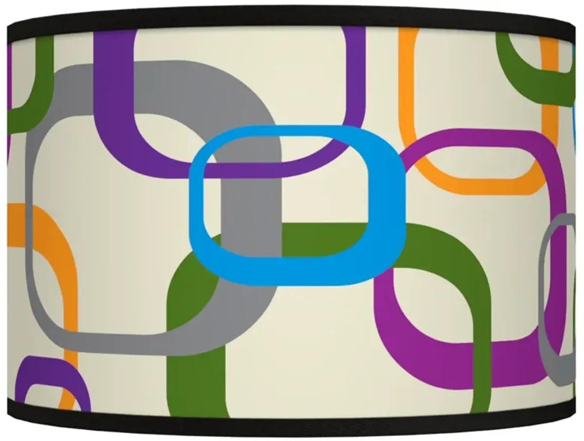 Retro Squares Scramble Giclee Shade 12x12x8.5 (Spider)