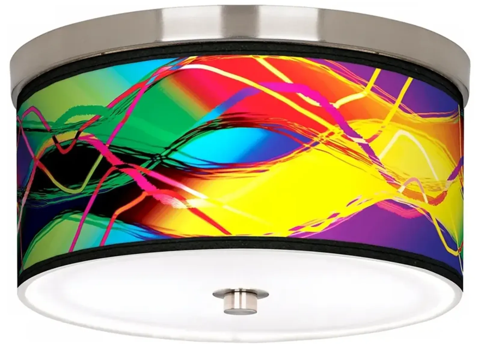 Colors in Motion Nickel 10 1/4" Wide Ceiling Light