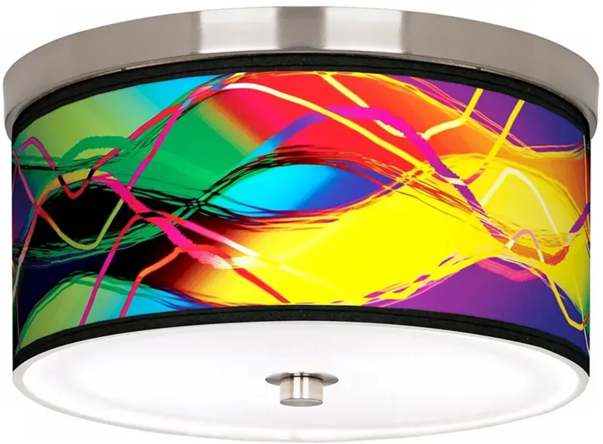 Colors in Motion Nickel 10 1/4" Wide Ceiling Light