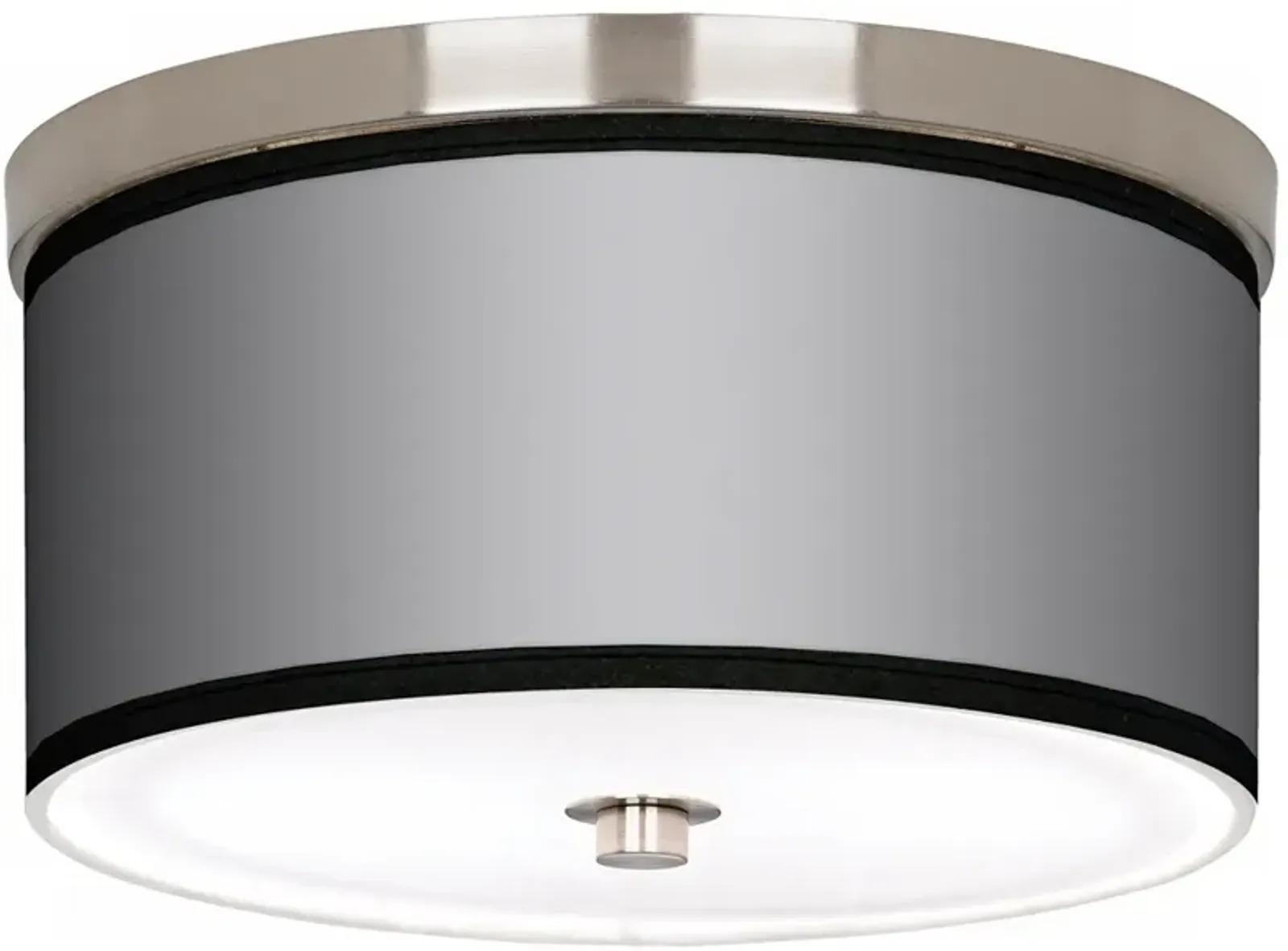 All Silver Nickel 10 1/4" Wide Ceiling Light