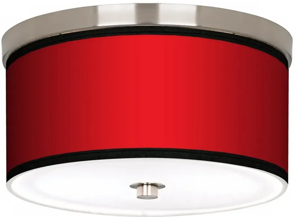 All Red Nickel 10 1/4" Wide Ceiling Light