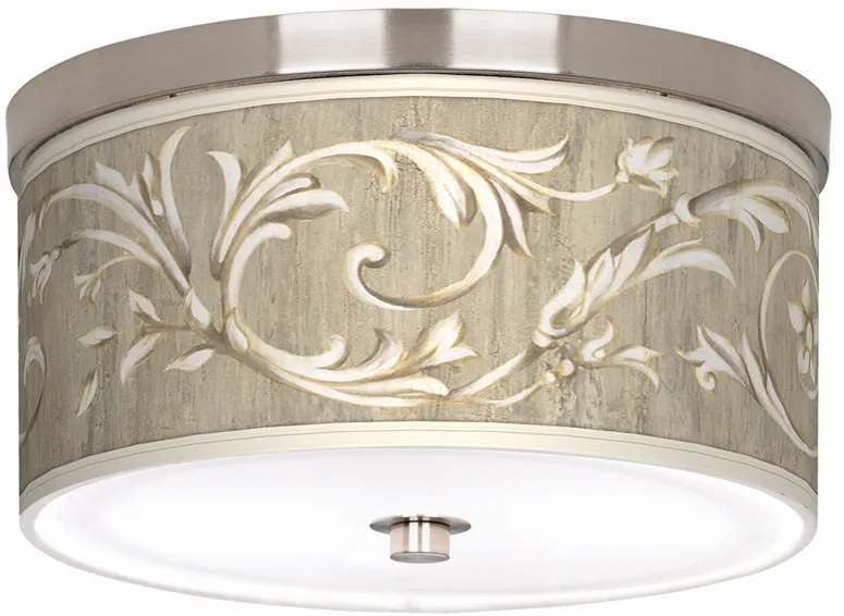 Laurel Court Giclee Nickel Finish 10 1/4" Wide Ceiling Light