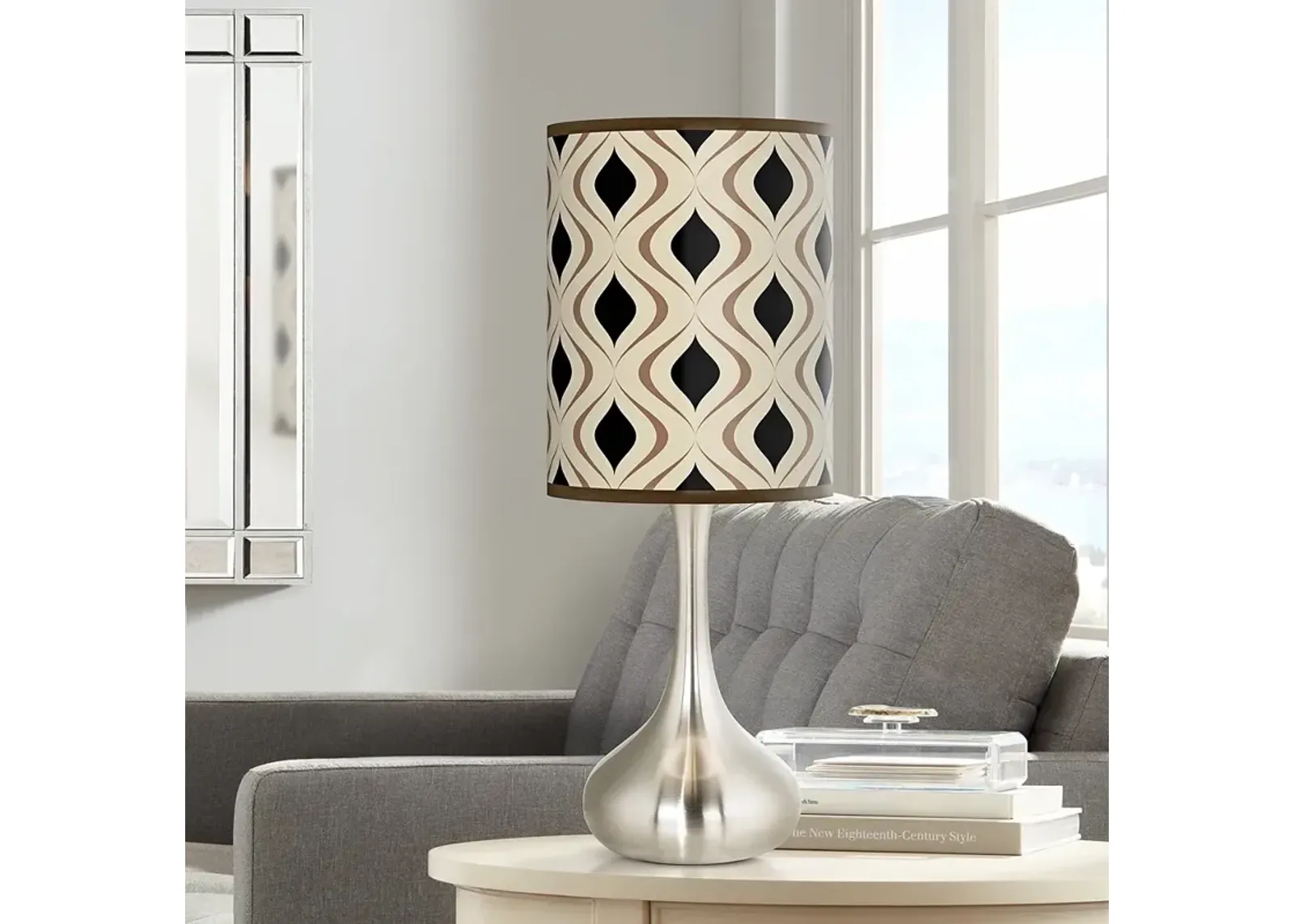 Giclee Glow Droplet 23 1/2" Retro Lattice Shade Modern Table Lamp