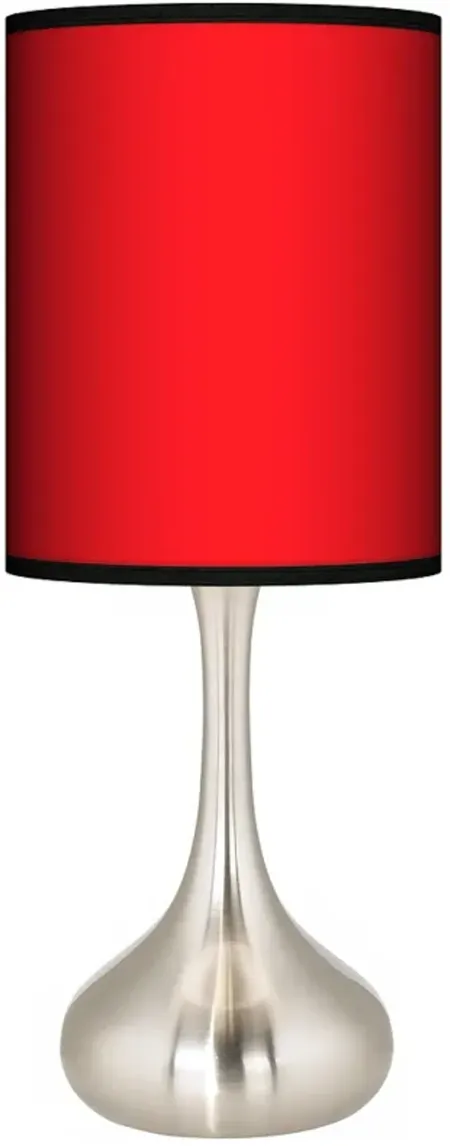 All Red Giclee Droplet Table Lamp