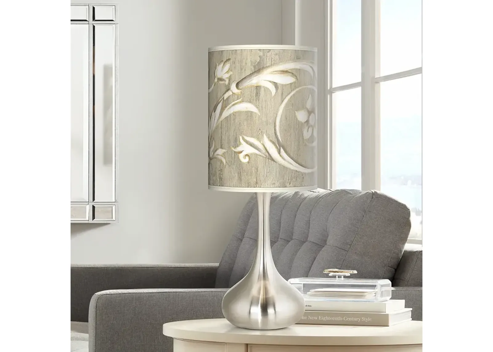 Giclee Glow Droplet 23 1/2" Laurel Court Shade Modern Table Lamp