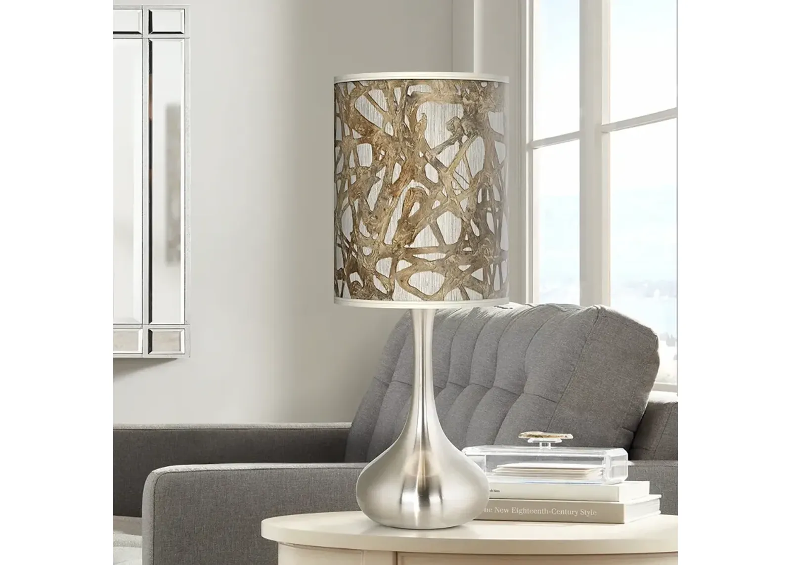 Giclee Glow Droplet 23 1/2" Organic Nest Shade Modern Table Lamp