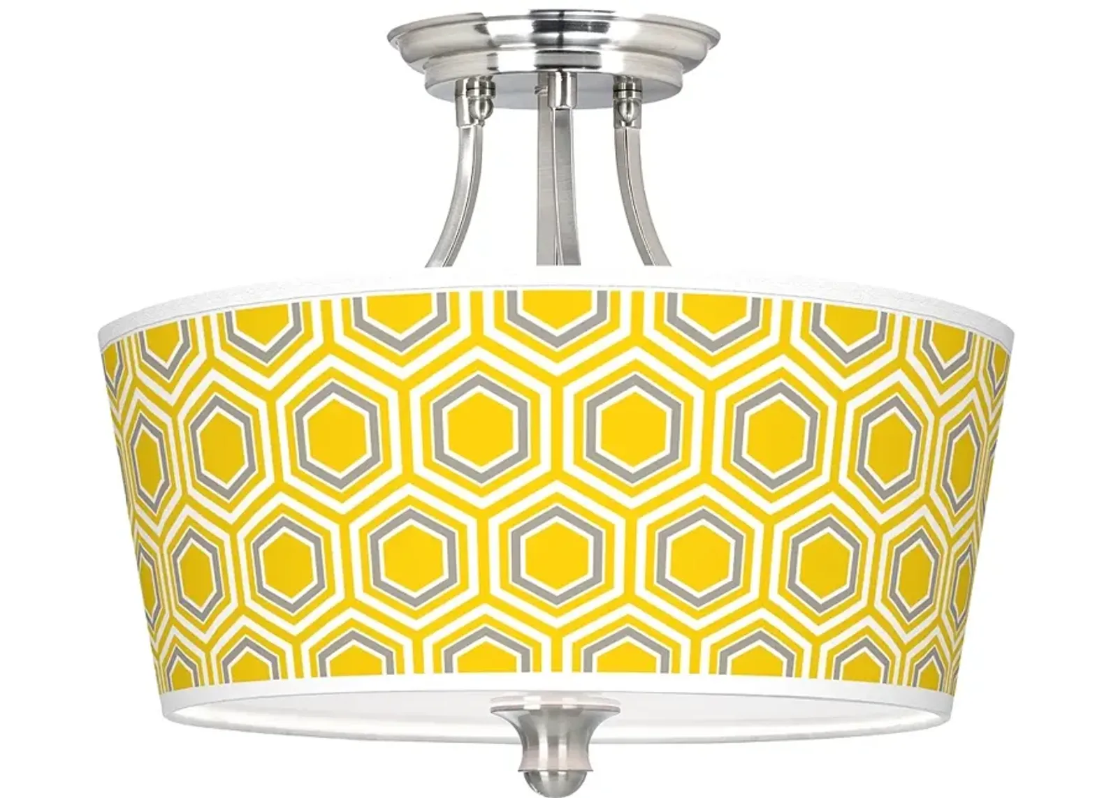 Honeycomb Tapered Drum Giclee Ceiling Light