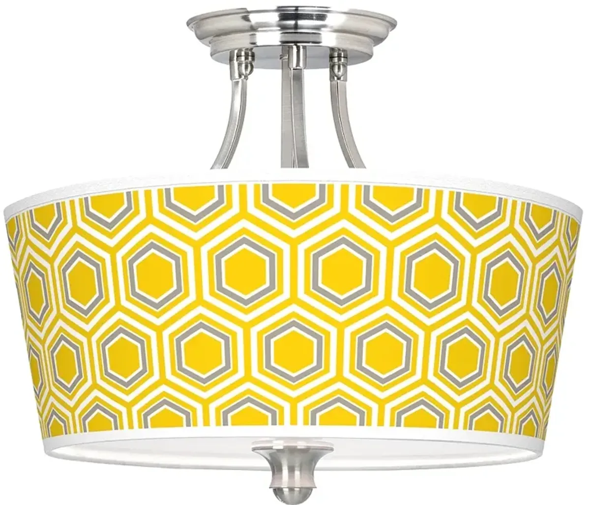 Honeycomb Tapered Drum Giclee Ceiling Light