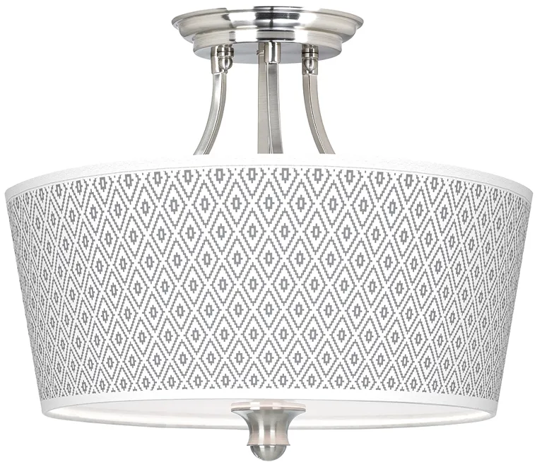 Diamonds Tapered Drum Giclee Ceiling Light