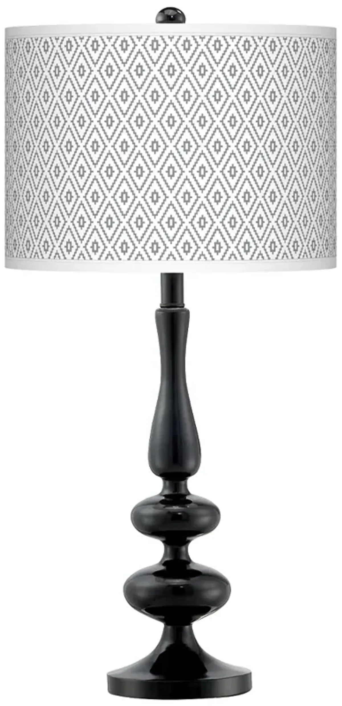 Giclee Gallery Paley 29" High Diamonds Shade Black Finish Table Lamp