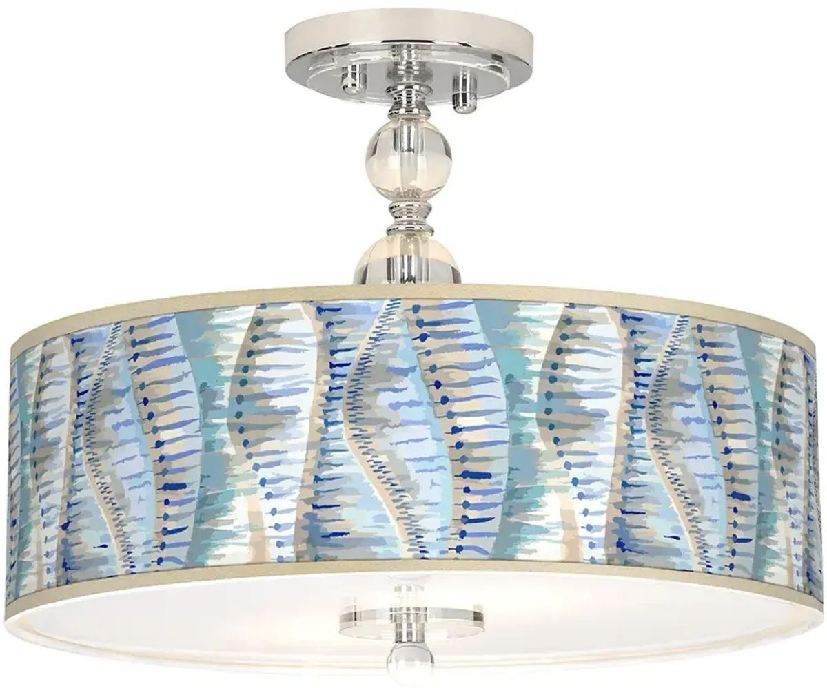 Giclee Gallery Siren 16" Wide Semi-Flush Ceiling Light